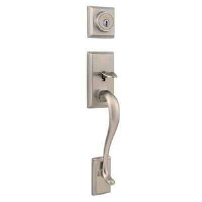 Kwikset 801HELIP-15S satin nickel double cylinder handleset