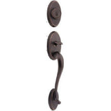 Kwikset 801SELIP-502S rustic pewter double cylinder handleset