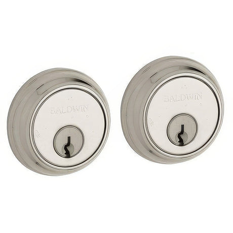 Baldwin 8021055 lifetime polished nickel double cylinder deadbolt