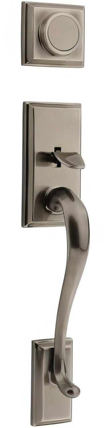 Kwikset 802HELIP-15A antique nickel dummy handleset