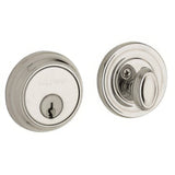 Baldwin 8031055 lifetime polished nickel single cylinder deadbolt