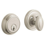 Baldwin 8031056 lifetime satin nickel single cylinder deadbolt