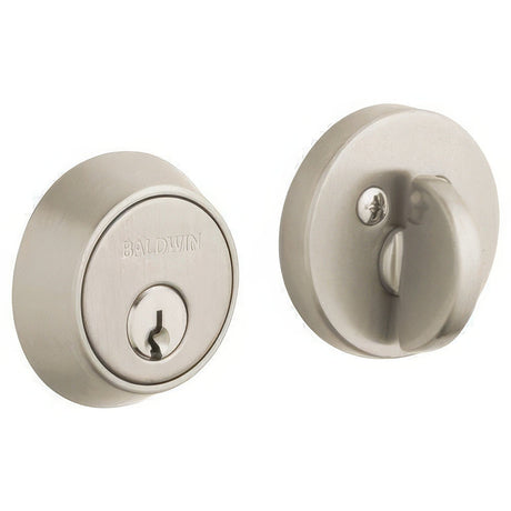 Baldwin 8041056 lifetime satin nickel single cylinder deadbolt