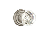 Emtek Town Glass Knob 2-3/8" Backset Passage with Regular Rose for 1-1/4" to 2" Door - Reversible in Pewter