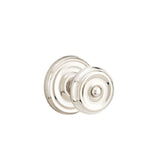 Emtek 8100WUS14 Waverly Knob 2-3/8" Backset Passage with Regular Rose for 1-1/4" to 2" Door Polished Nickel Lifetime Finish