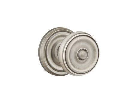 Emtek 8100WUS15A Waverly Knob 2-3/8" Backset Passage with Regular Rose for 1-1/4" to 2" Door Pewter Finish