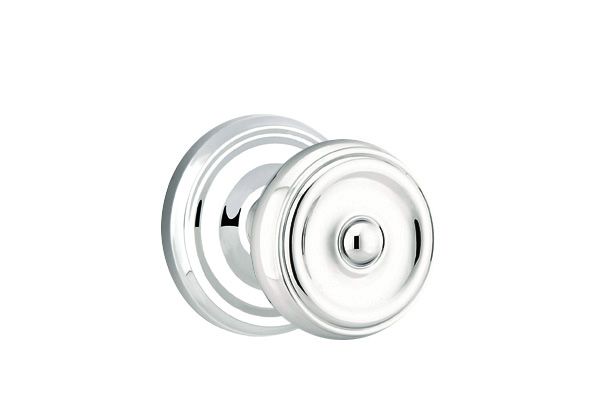 Emtek 8100WUS26 Waverly Knob 2-3/8" Backset Passage with Regular Rose for 1-1/4" to 2" Door Polished Chrome Finish