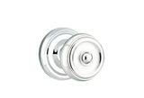 Emtek 8100WUS26 Waverly Knob 2-3/8" Backset Passage with Regular Rose for 1-1/4" to 2" Door Polished Chrome Finish