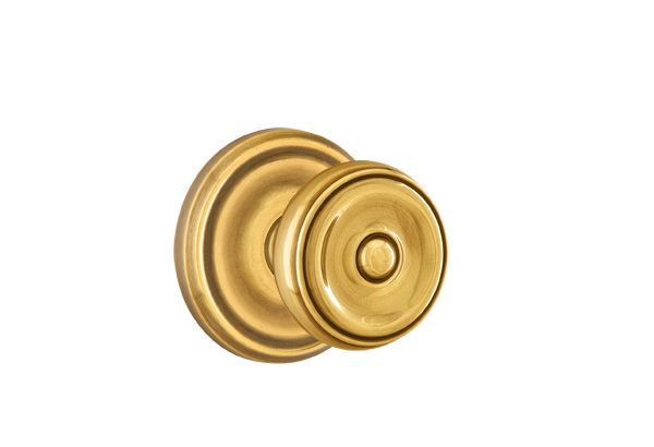 Emtek 8100WUS7 Waverly Knob 2-3/8" Backset Passage with Regular Rose for 1-1/4" to 2" Door French Antique Brass Finish