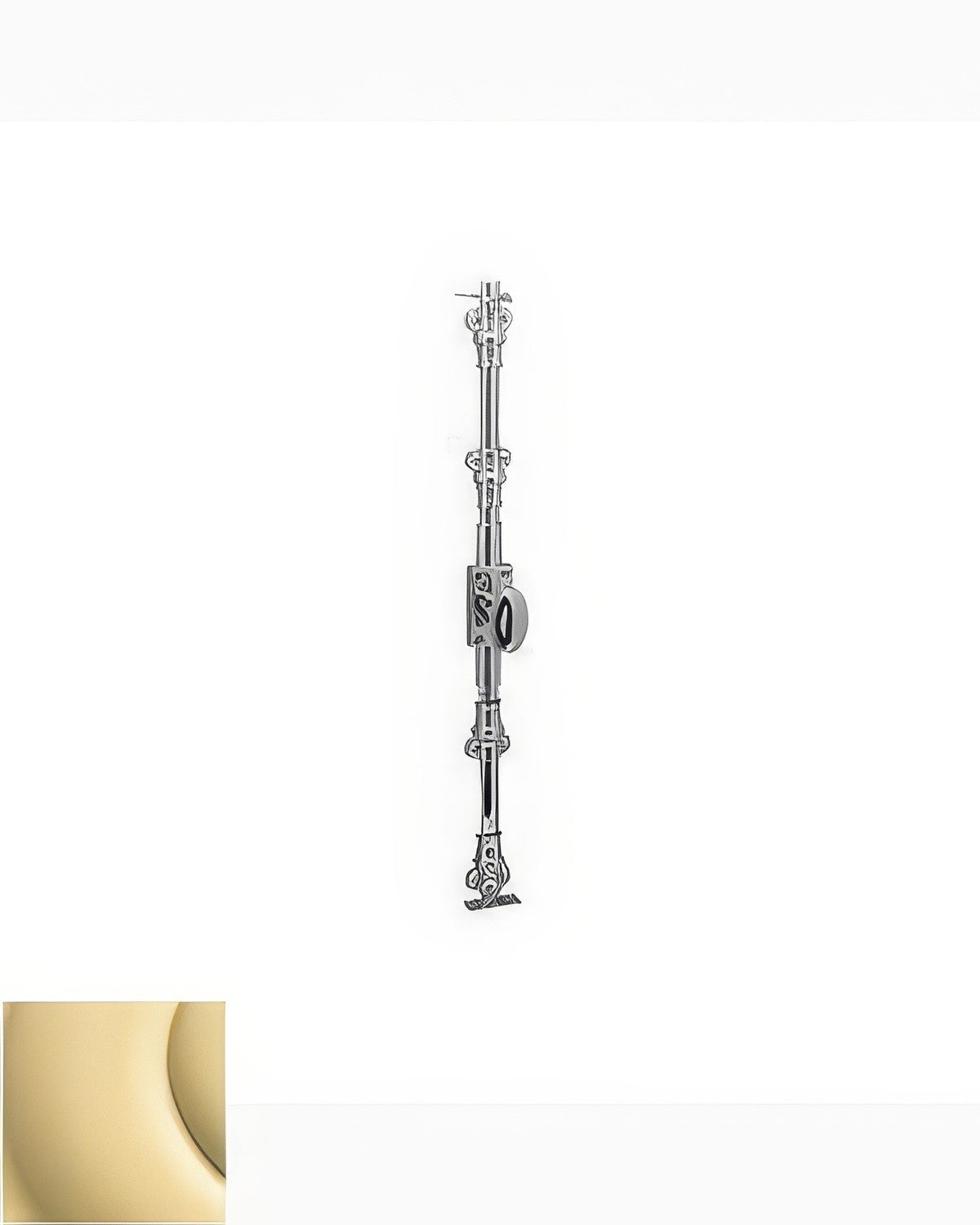 Baldwin 8106031R8LK non lacquered brass cremone bolt