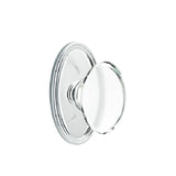 Emtek Glass Knob 2-3/8" Backset Passage with Oval Rose for 1-1/4" to 2" Door - Reversible in Polished Chrome