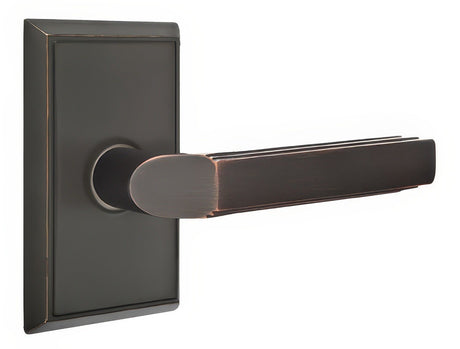 Emtek 8121MUS10BLH oil rubbed bronze passage door lever