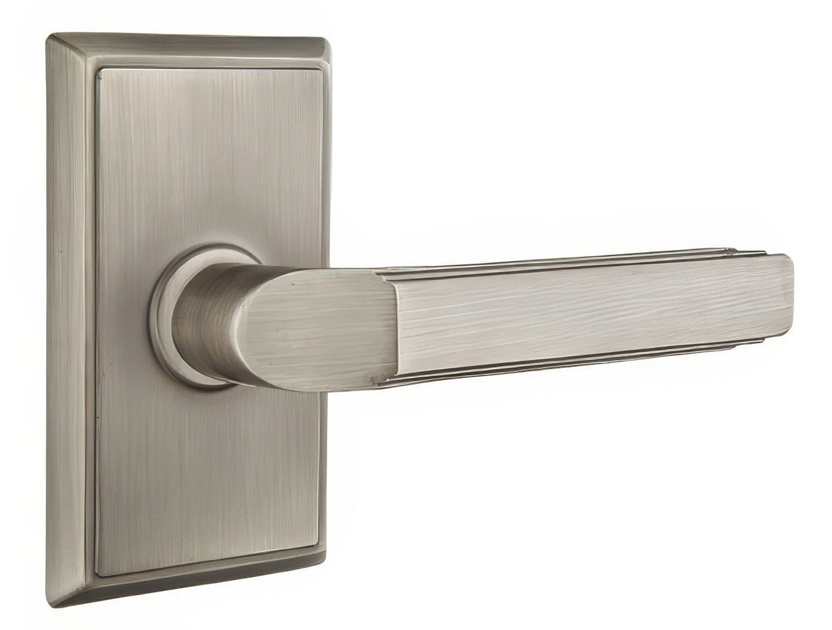 Emtek 8121MUS15ALH pewter passage door lever