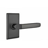Emtek 8121MUS19RH flat black passage door lever