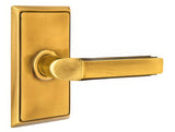 Emtek 8121MUS7RH french antique brass passage door lever