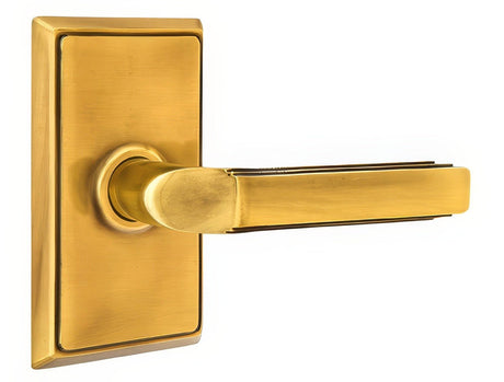 Emtek 8121MUS7RH french antique brass passage door lever