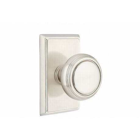 Emtek 8121NWUS15 satin nickel passage door knob