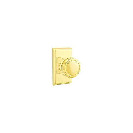 Emtek 8121NWUS3NL unlacquered brass passage door knob