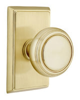 Emtek 8121NWUS4 satin brass passage door knob