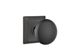 Emtek Knob 2-3/8" Backset Passage with Quincy Rose for 1-1/4" to 2" Door - Reversible in Flat Black