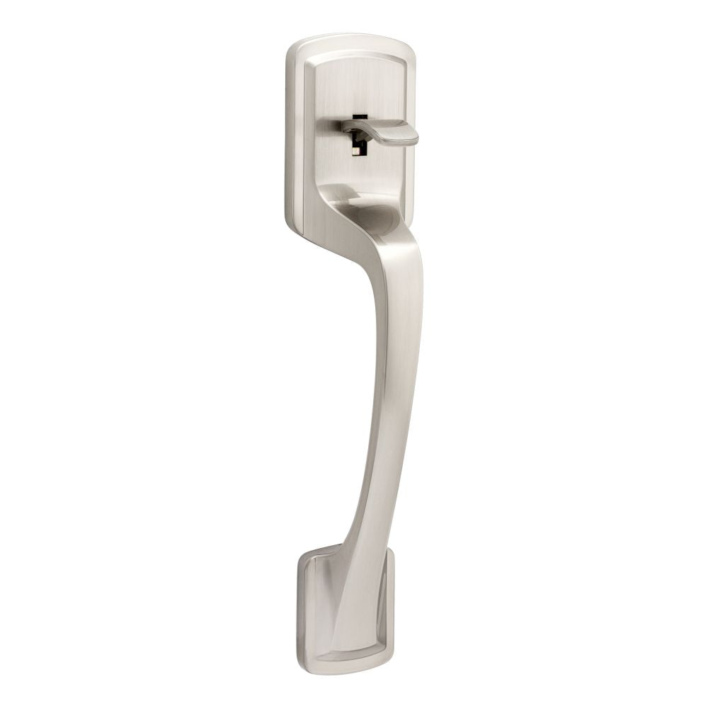 Kwikset 814PGH Prague Handle Only; No Deadbolt in Satin Nickel