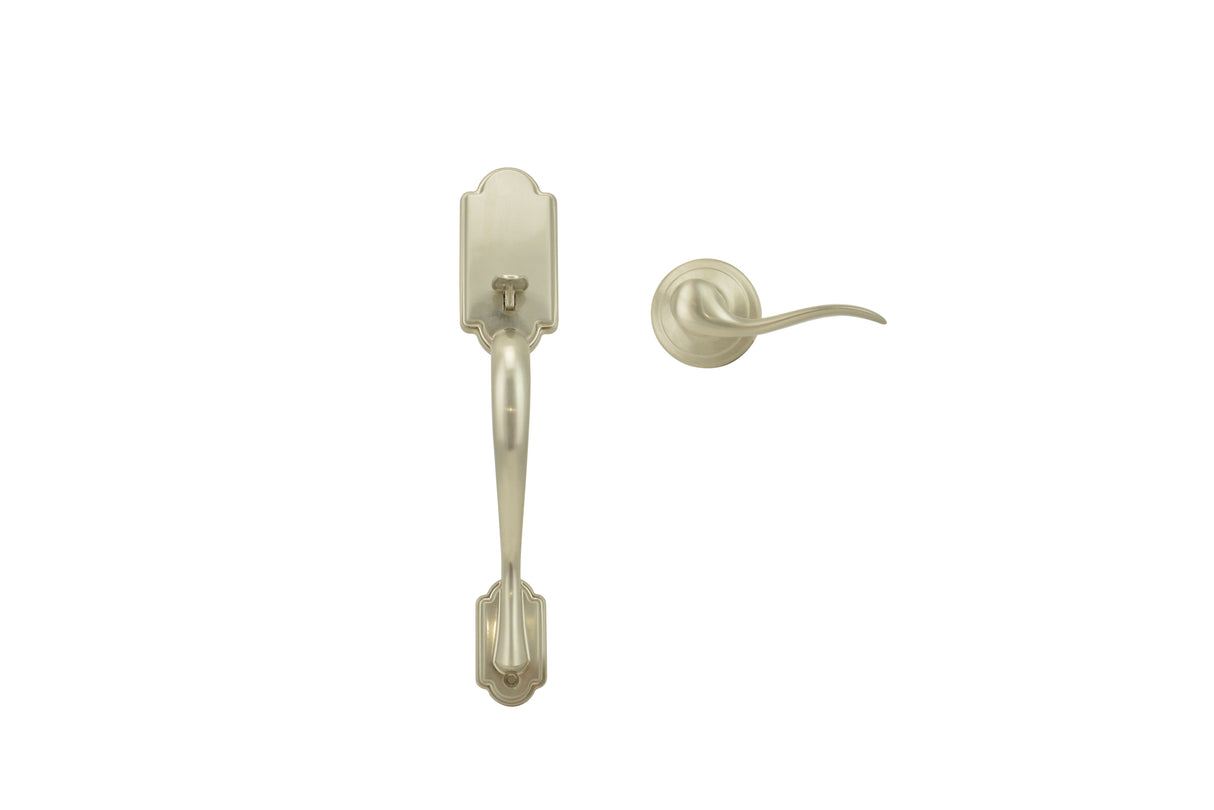 Kwikset 815AN Left Hand Passage Arlington Handleset in Satin Nickel