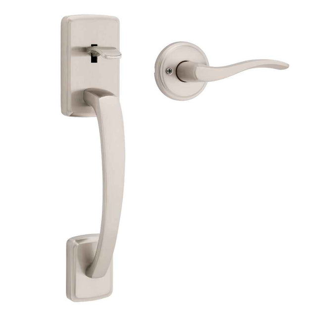 Kwikset 815BFHXSEL Passage Brentford Handleset in Satin Nickel