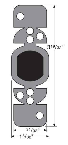 Kwikset 81640-003 Plastic Strike Box for All Deadbolt Strikes