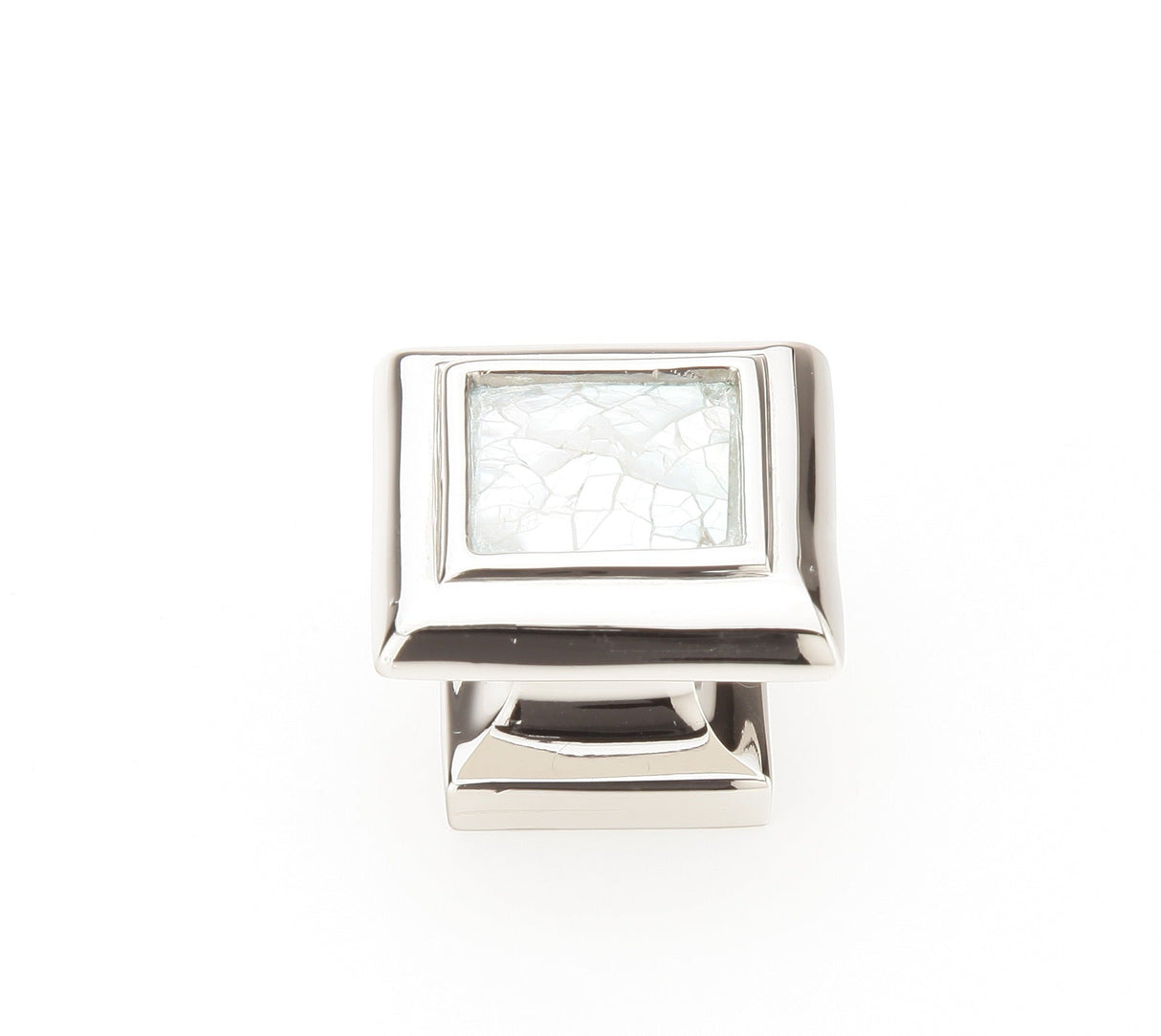 Schaub and Company 818-MOP-PN polished nickel / mother of pearl square cabinet knob