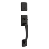 Kwikset 818BFHLIP Single Cylinder Brentford Exterior Handleset in Matte Black