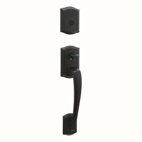 Kwikset 818PTHLIP Single Cylinder Prescott Exterior Handleset in Venetian Bronze