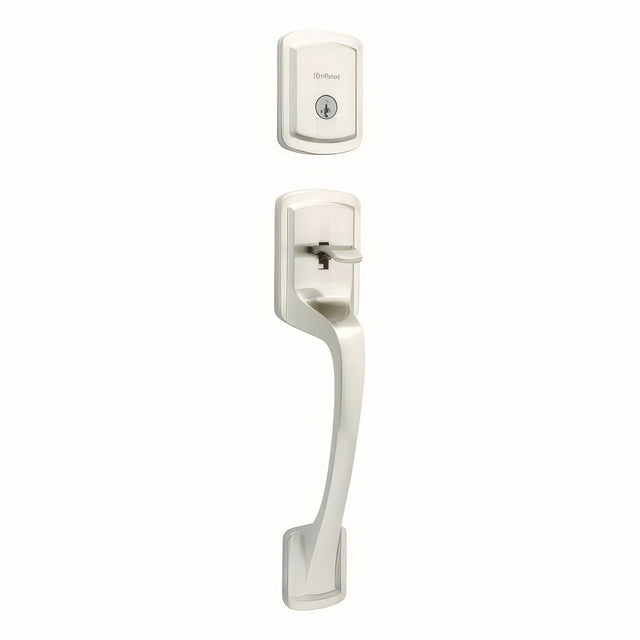 Kwikset 818PGHLIP-15S.STRKP satin nickel single cylinder handleset