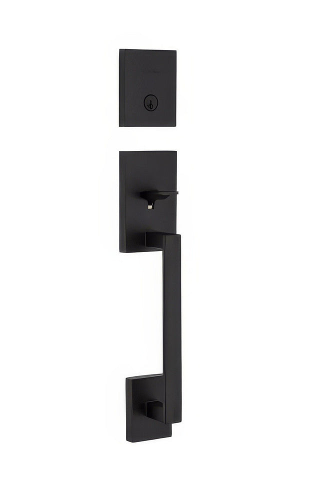 Kwikset 818SCELIP-514S.STRKP iron black single cylinder handleset