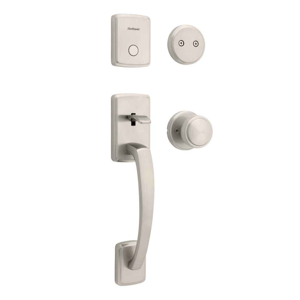 Kwikset Brentford Handleset Trim in Satin Nickel