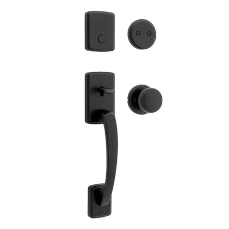 Kwikset Brentford Handleset Trim in Matte Black