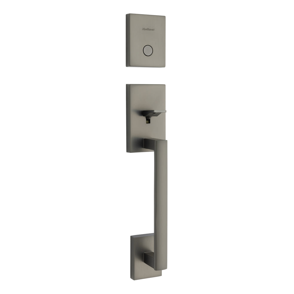 Kwikset San Clemente Handleset Trim in Gunmetal