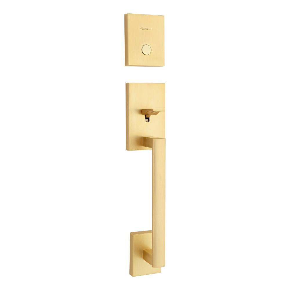 Kwikset San Clemente Handleset Trim in Satin Brass