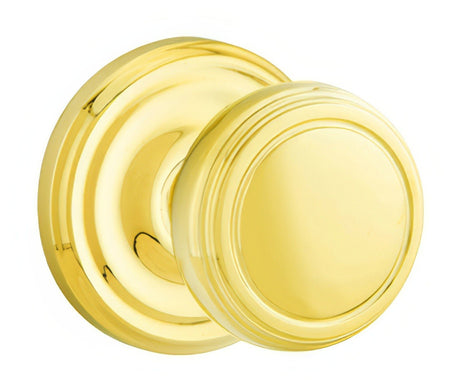 Emtek 8200NWUS3NL unlacquered brass privacy door knob