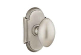 Emtek Knob 2-3/8" Backset Privacy with # 8 Rose for 1-1/4" to 2" Door - Reversible in Pewter