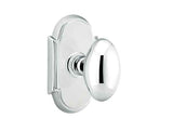 Emtek Knob 2-3/8" Backset Privacy with # 8 Rose for 1-1/4" to 2" Door - Reversible in Polished Chrome
