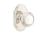 Emtek Knob 2-3/8" Backset Privacy with # 8 Rose for 1-1/4" to 2" Door - Reversible in Polished Nickel Lifetime