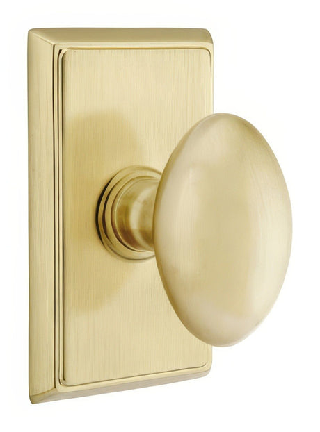Emtek 8221EUS4 satin brass privacy door knob