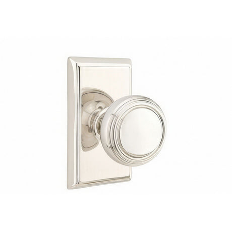 Emtek 8221NWUS14 polished nickel lifetime privacy door knob