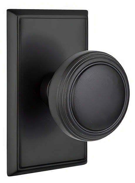 Emtek 8221NWUS19 flat black privacy door knob