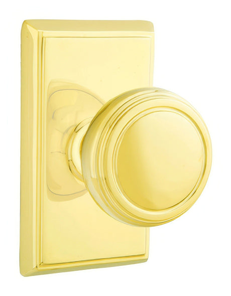 Emtek 8221NWUS3NL unlacquered brass privacy door knob