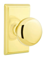 Emtek 8221PUS3NL unlacquered brass privacy door knob