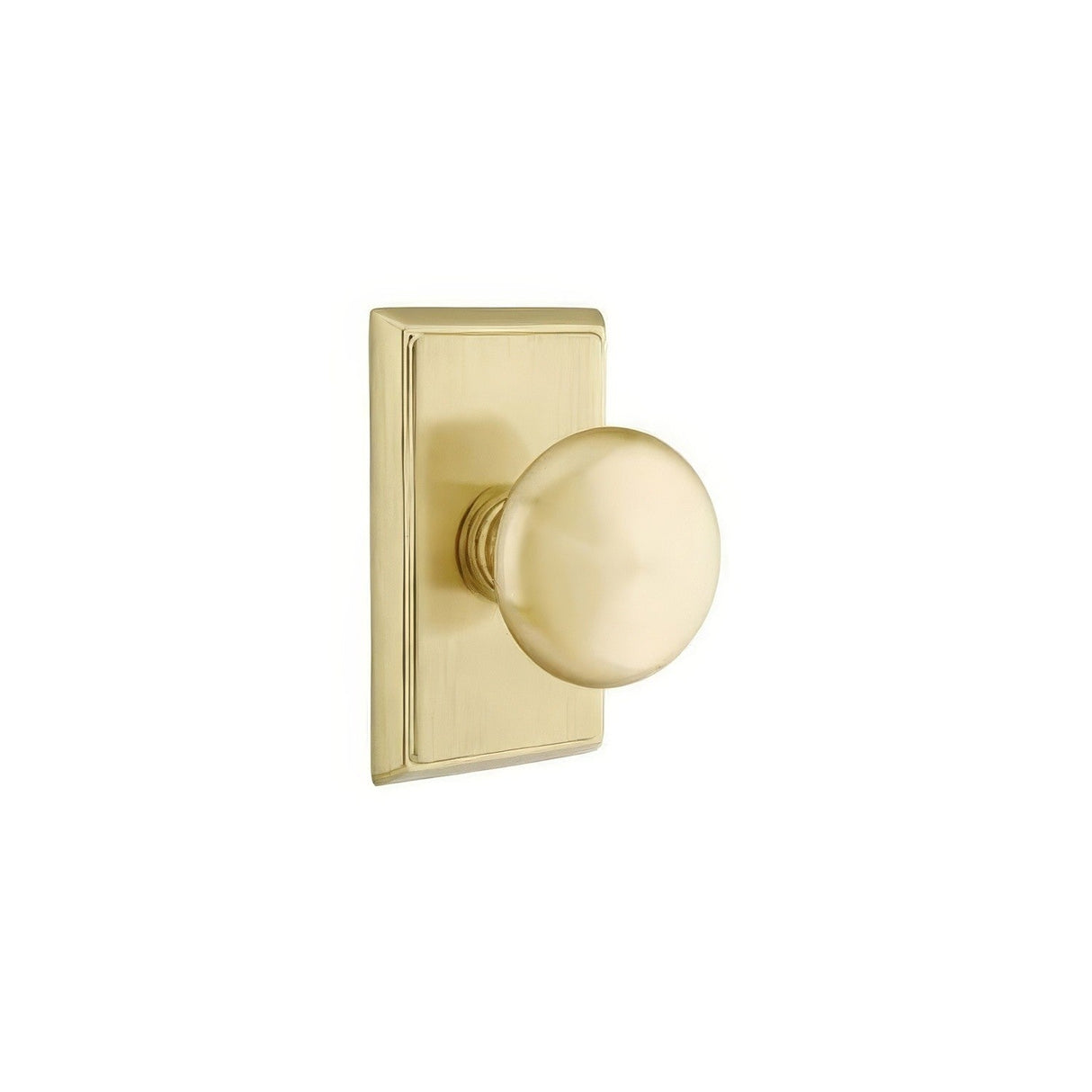 Emtek 8221PUS4 satin brass privacy door knob