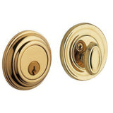 Baldwin 8231031 unlacquered brass single cylinder deadbolt