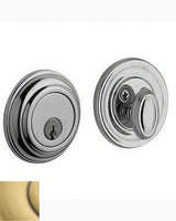Baldwin 8231060 satin brass and brown single cylinder deadbolt
