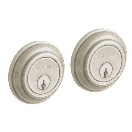 Baldwin 8232056 lifetime satin nickel double cylinder deadbolt